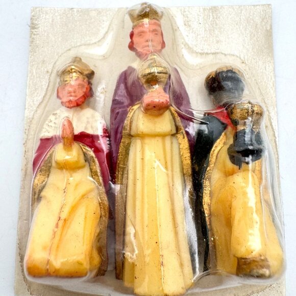 1973 Walco Wise Men Panorama Ornament Christmas Figurines Hand-Painted 3 Pc - Picture 1 of 7